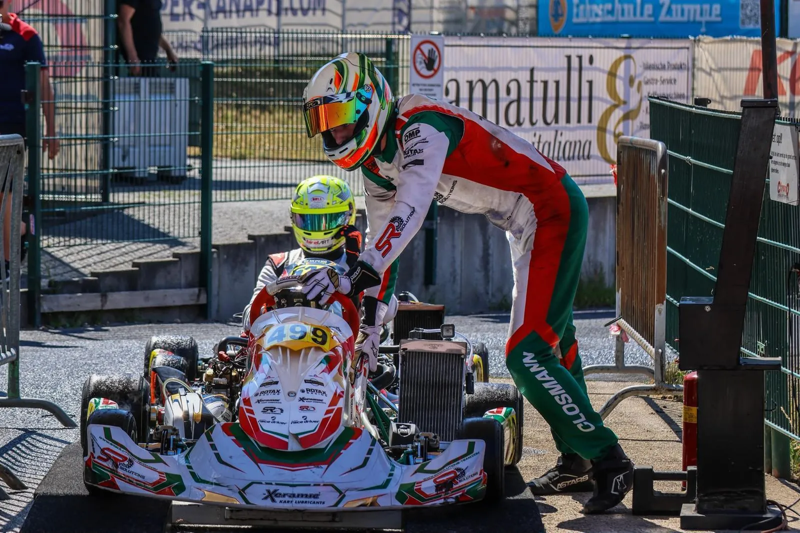 Kart being prepared in the pits