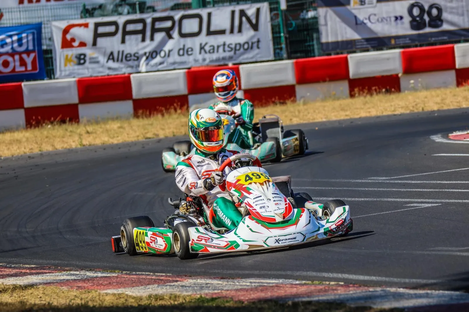SR Solutions kart through a corner