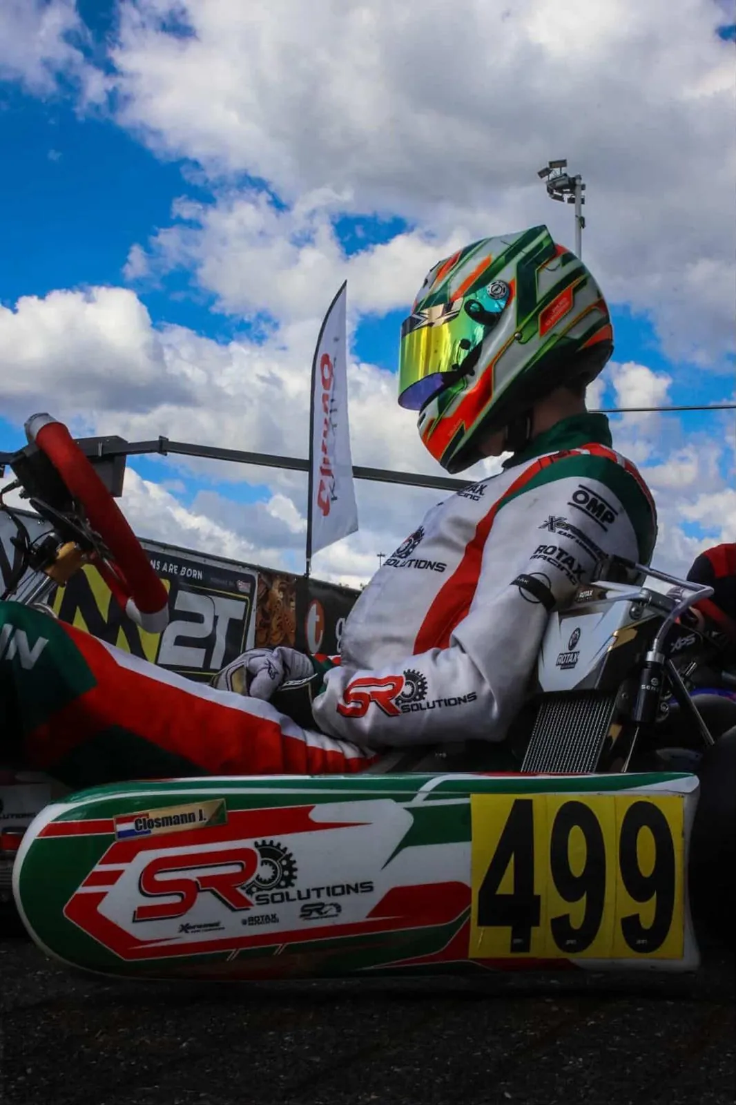 Driver waiting on the grid