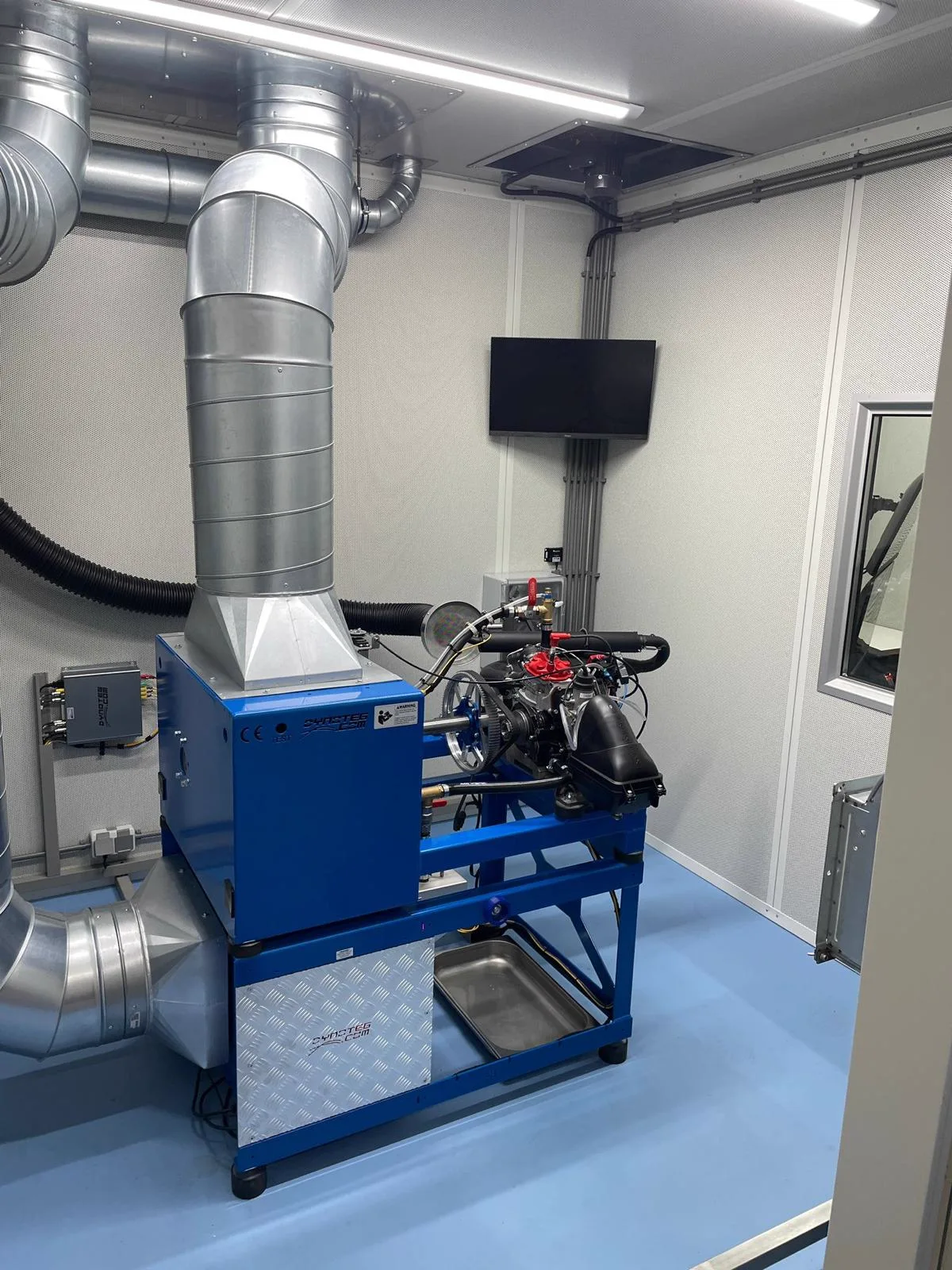 Rotax engine on the dyno in the SR Racing Engines test cell